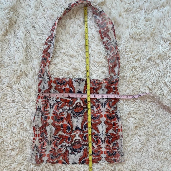 Free People Boho Reusable Shopping Tote Bag lightweight gauzy - Picture 3 of 6